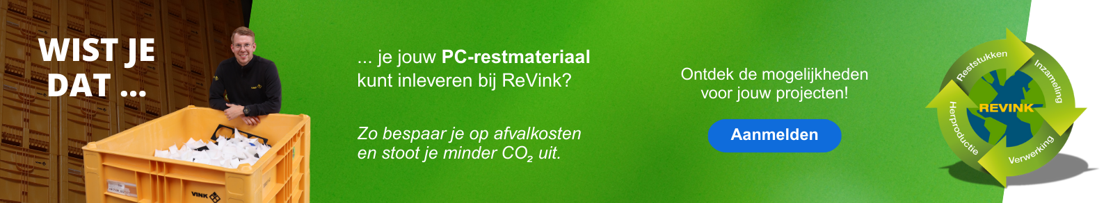 Meld je aan ReVink banner